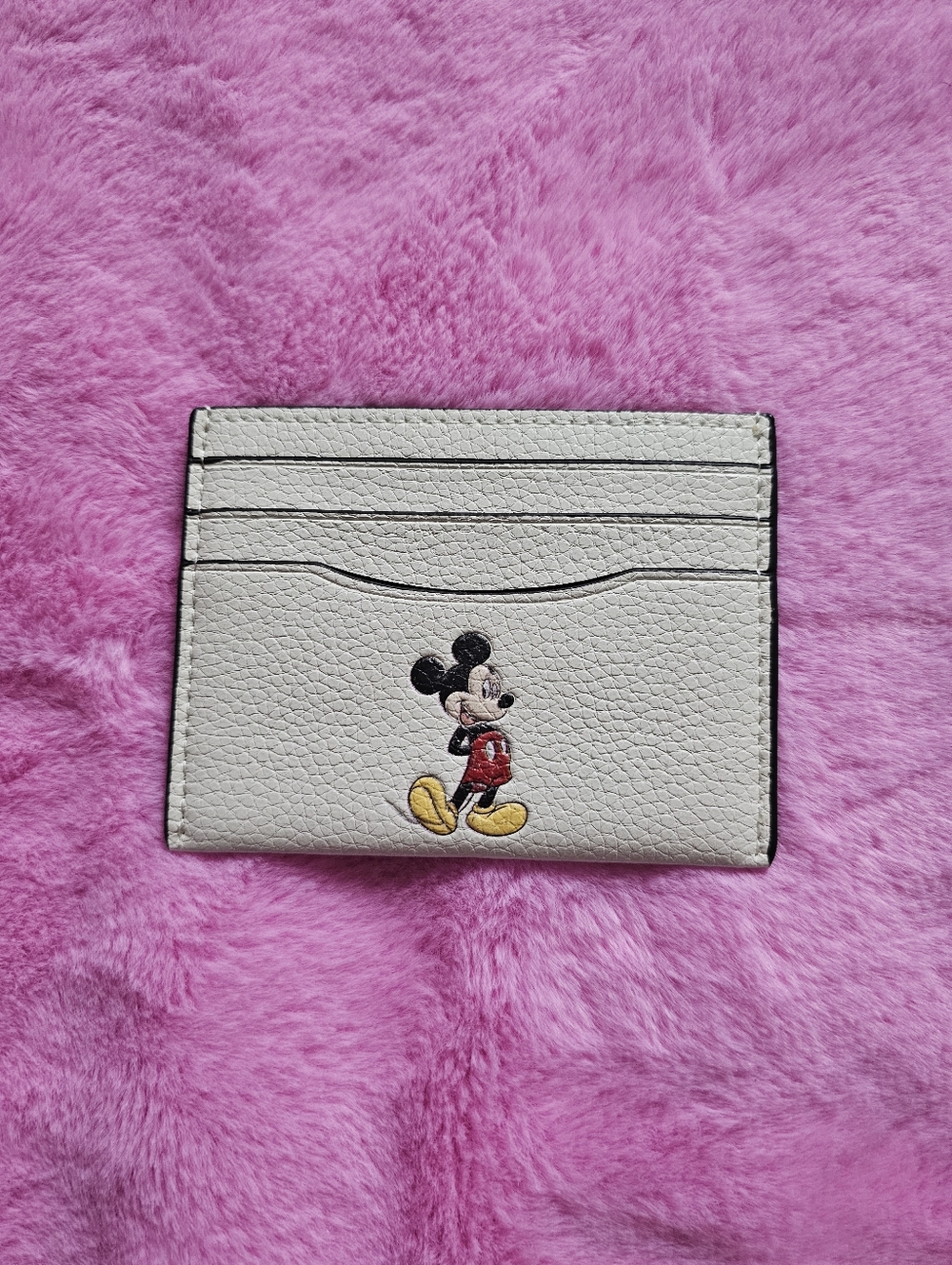 Coach Card Holder with Mickey Mouse Illustration
